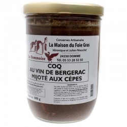 Coq au vin de Bergerac mijoté aux Cèpes - 600g