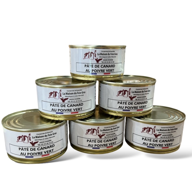 Lot Pâté de Canard au Poivre Vert 130g - 5+1 offerte