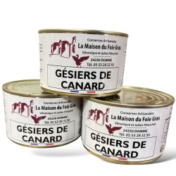 Le TRIO de Gésiers de canard confits - 400g