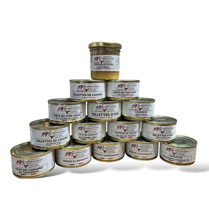 Assortiment découverte 15 Pâtés Rillettes & Terrines 130g