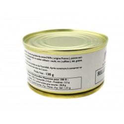 Lot de Rillettes Canard au Poivre Vert 130 g - 5+1 gratuite