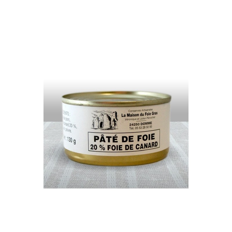 Lot Pâté de foie de Canard 20% - 130g - 5+1 Gratuite