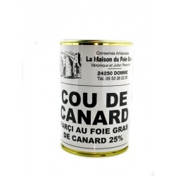 Cou de canard farci au foie gras 400 g