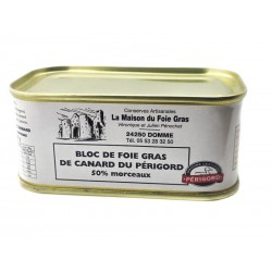 Bloc de foie gras de canard IGP Périgord avec 50% de morceaux
