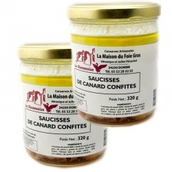 Lot 2 Bocaux de Saucisses de canard Confites - 320 g